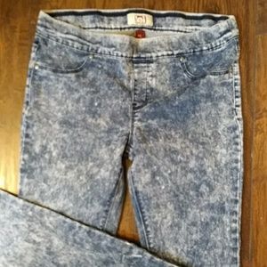 acid wash pull on jeggings